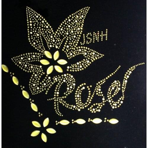 FIG Super Flash Flowers Flowers Hot Scalding Hot Drilling Pattern Drilling Paste Clothes Clothing Accessories DIY Jewelry