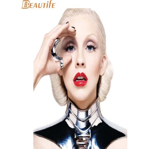Custom Christina Aguilera Poster Cloth Silk Poster Home Decoration Wall Art Fabric Poster Print 30X45cm,40X60cm.50X75cm,60X90cm