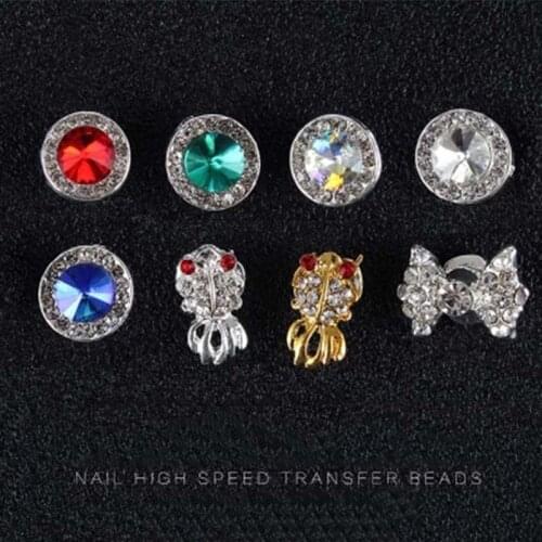 Rotatable Spinning 8Color crystal ongles decoracion unas shine gem stone nail charms rhinestones nail art material tools supply