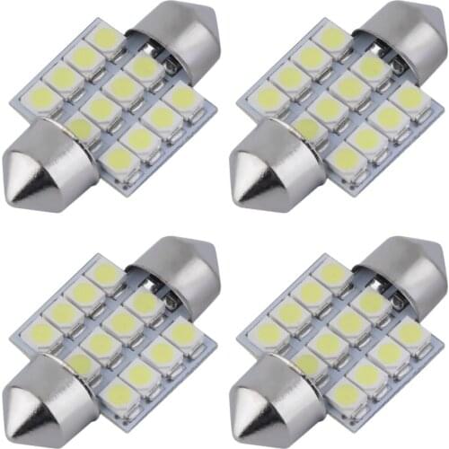 Bright 12SMD 3528 Car Auto Map Dome Interior Lights Bulb 31mm Festoon Lamp For Car Interior License Plate