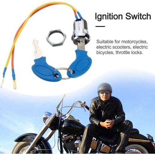 Ignition Key Switch Lock With Reliable Locking Mechanism 2-wire Electric Scooter ATV Go Kart Moto Pocket Dirt