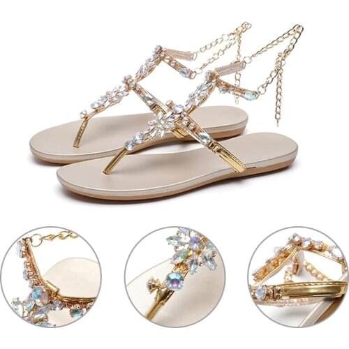 Womens Rhinestone Gladiator Sandals Pingtan Wedding Sandals Gem Pearl Sparkling Bridal Bridesmaid Sandals Blue Bohemian Sandals