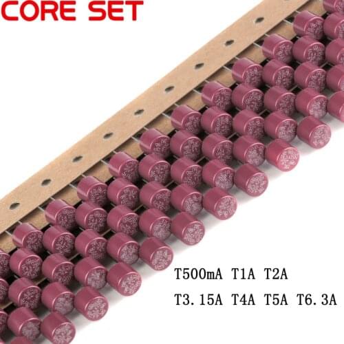 10pcs/lot Cylindrical Fuses T0.5A 1A 1.6A 2A 2.5A 3.15A 4A 5A 6.3A 250V Slow Fuse 382 LCD TV Power Board Commonly Used