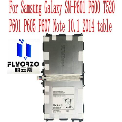 High Quality 8220mAh T8220E Battery For Samsung Galaxy SM-P601 P600 T520 P601 P605 P607 Note 10.1 2014 tablet