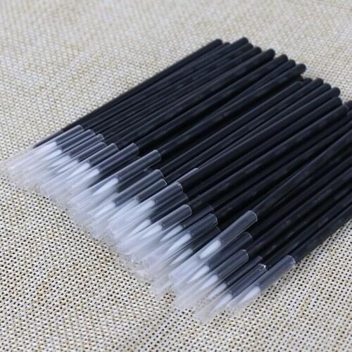 100pcs/pack Disposable Eyeliner Brush Applicator Eyeliner Comb Makeup Brushes White Individual Line Removing Swab Micro