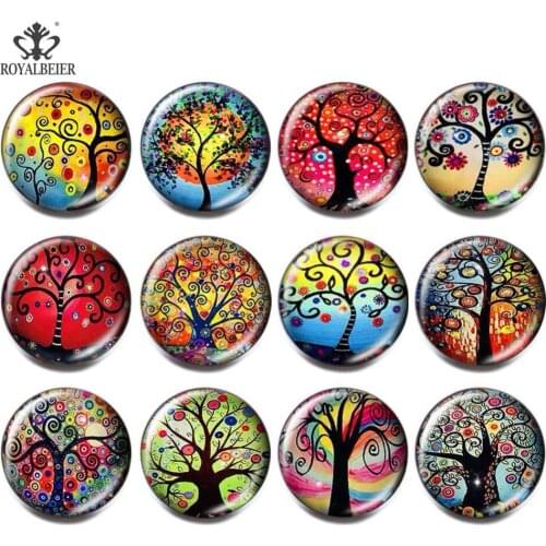 12pcs/lot 18mm Snap Button Charms For Snaps Bracelet Snap Jewelry Glass Snap Button Jewelry DIY Round Photo Cabochons kg0145