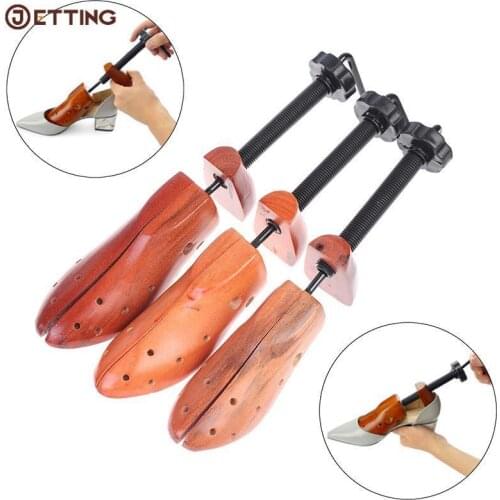 2-Way Shoe Stretcher Wooden Shoes Tree Shaper Rack Unisex Wood Adjustable Flats Pumps Support Boots Expander Trees Size S/M/L