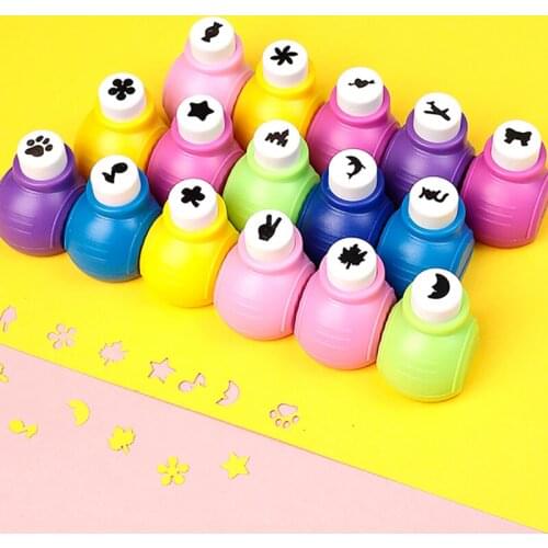 20/10/5PCS Hole Puncher Mini Scrapbooking Embossers For Kids Paper Cutter Punchers Arts Crafts Flower Moon Punch Embossing Tool
