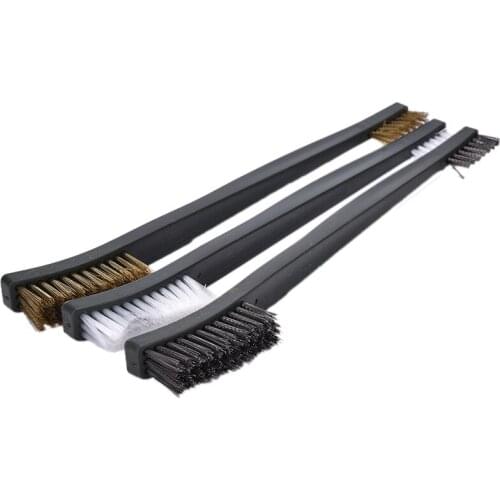 3pcs/set Mini Stainless Steel Remove Rust Brushes Mini Brass Cleaning Polishing Detail Metal Brushes Clean Tools Home Kits