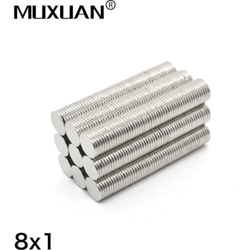 50Pcs Mini N35 Round Magnet 8x1 8x3 8x4 8x10 mm Neodymium Magnet Permanent NdFeB Super Strong Powerful Magnets