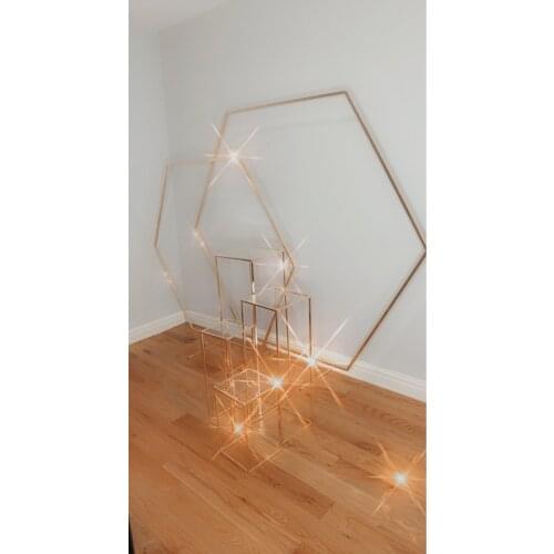 6PCS Artificial Flower Rack Stand Plinths For Birthday Party Balloons DIY Stage Background Iron Frame Wedding Backdrop Arches