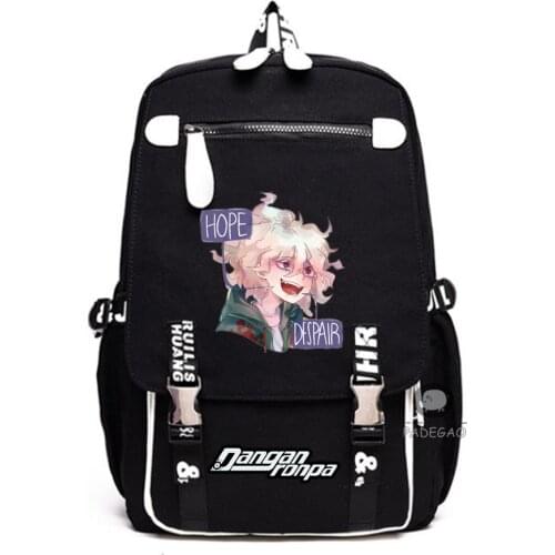 6 Style Danganronpa Komaeda Nagito Backpack School Bags Bookbag Cosplay Anime Game Travel Casual Laptop Shoulder Bags Rucksack