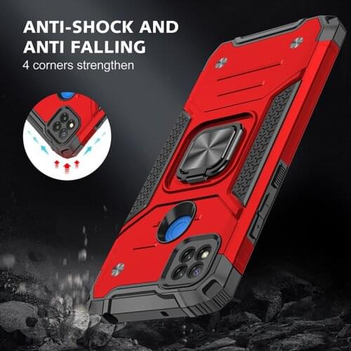 Armor Shockproof Case For Xiaomi Redmi 9C Magnet Holder Ring Cover Funda Redmi9C Redmi9 C M2006C3MG, M2006C3MT 6.53" Coque Capa