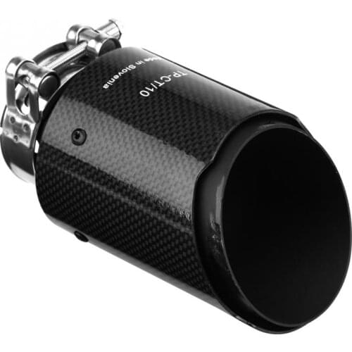 Car Exhaust Pipe Muffler End Tip Tailpipe Universal for 60-63mm Vehicle Exhaust Pipe Black Carbon Fiber Style Car