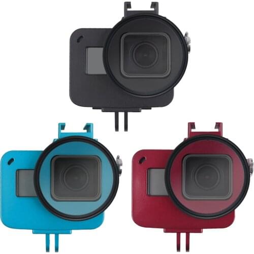CNC Aluminum Alloy Protective Case Cage for GoPro Hero 7 6 5 Black with 52mm UV Lens Cage for Go Pro Hero 7 6 Accessories