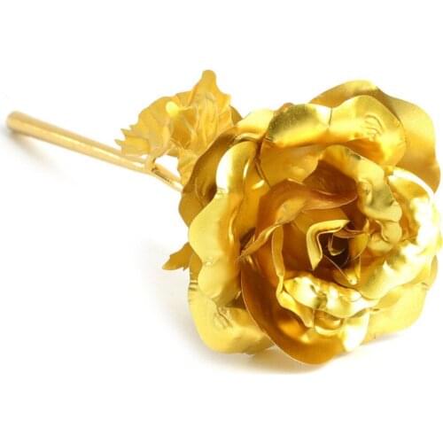 Home decoration flowers Creative Valentines Day Gift 24K Gold Plated Rose Flower Romantic for Lover Girl Friend