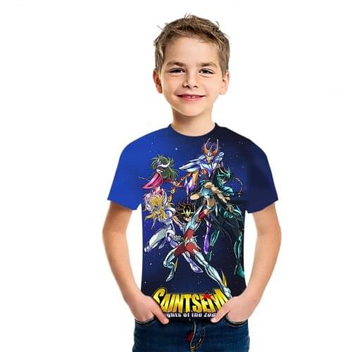 Saint Seiya Legend Of Sanitary Anime 2021 Summer 3D Printed T-Shirt Childrens Cartoon Short Sleeve Versatile Casual Top