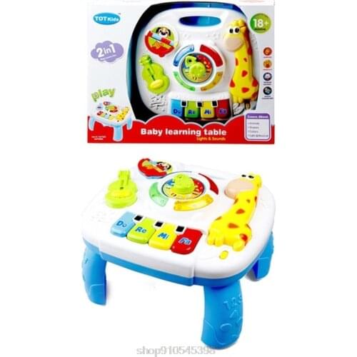 Infants Musical Instrument Learning Table Baby Toys Animals Piano Early Educational Study Activity Game D01 20 Dropshipping