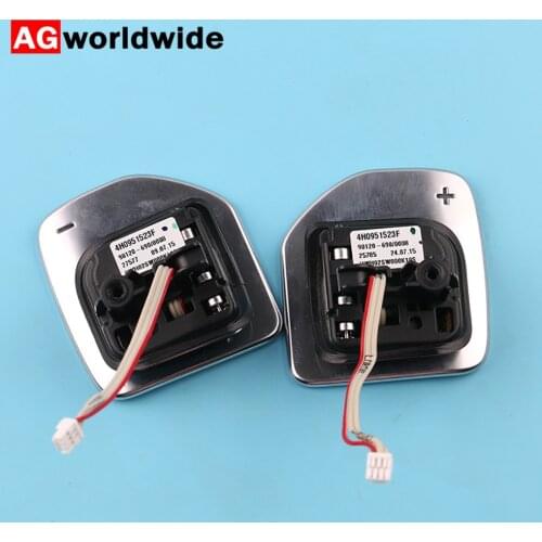 For Audi A1 A3 A4 A5 A6 C7 A7 A8 Q3 Q5 Q7 Tiptronic black high-gloss chrome Steering Wheel Shift Paddle 4H0951523F 4H0951523D
