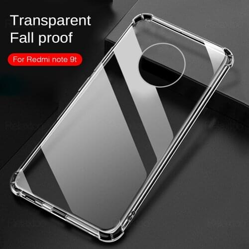 For xiaomi redmi note 9t 9 t s 9s Transparent silicone case For readmi note9t note9s Airbag clear anti-fall mobile phone cover