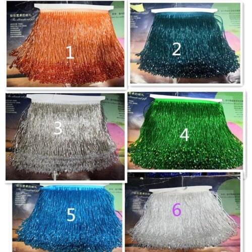 Good looking top selling 5 yards beaded tassel fringe with stones JRB-7.0804 beads tube for dress decoration