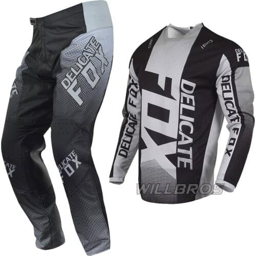 Motocross Racing Gear Set 180 Oktiv Jersey Pants Mountain Bicycle Cycling Offroad Combo Kits Motor Moto Cross Black Suit Mens