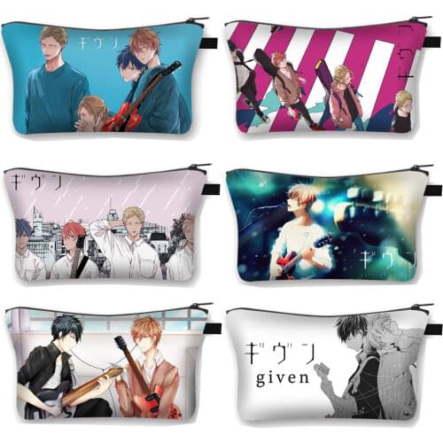 Anime Given Cosmetic Bags Yaoi Bl Japanese Manga Toiletries Bags Women Makeup Bas Given Yaoi Girls Cosmetic Case Beauty Bag