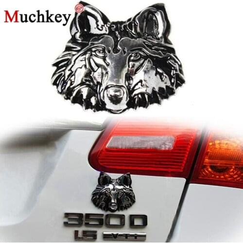 Hot Sale 1Pc 3D Metal Wolf Head Car Sticker For Suzuki Swift Grand Vitara Sx4 Jimny Vitara Samurai Bandit Gsxr Alto Car styling