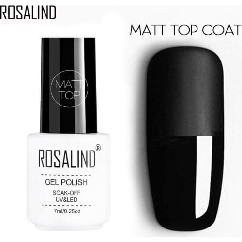 ROSALIND Matt Top Base Coat Nail Gel Polish Long Lasting Reinforce 7ml Hybrid Varnishes Manicure Top Primer UV Gel Nail Art 2021