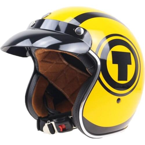 Motorcycle Helmet Scooter Bike Open Face Half Safety Hard Hat Motocross Helmet Vintage 8 Style Protective Moto Helmet