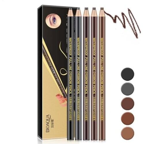 Brand Stay Line 5colors Eyebrow Pencil set,Fashion cosmetic kit ,WaterProof Contour Eye shadow stick,East to wear Eye Brow Pen