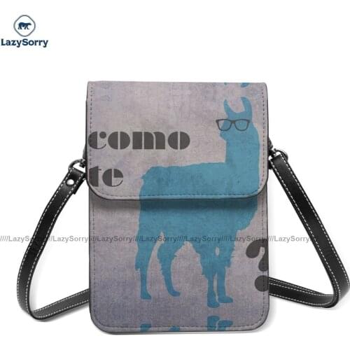 Llama Shoulder Bag Vintage Leather School Mobile Phone Bag Student Bulk Bags