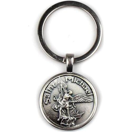 2019 new keychain archangel St.Michael protects my holy shield charm Russian Orthodox pendant saint female keyring gift souvenir