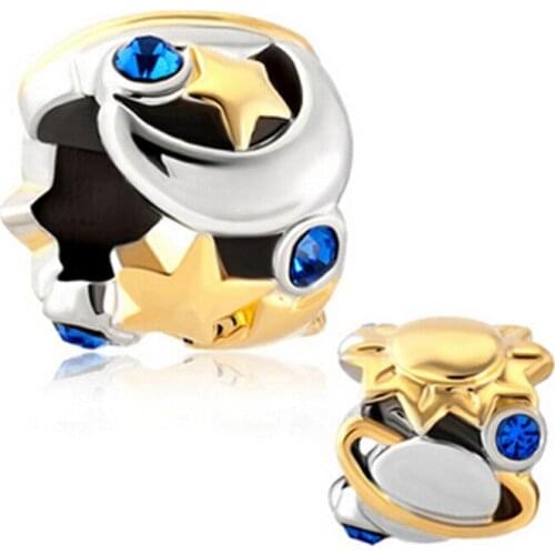 New beads Plated charm bracelet beads color universe. Suitable for Pandora bracelets beads for jewelry making