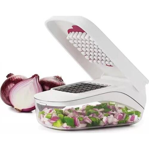 Vegetable Cutter Plastic Manual Onion Cutter Chopper Salad Dicer Kitchen Accessories Vegetable Slicer With Basket Chopper