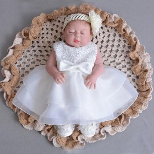 High Quality Baby Girls Christening Gowns tutu Dress Newborn Girl Dresses Infant Princess Party Dress for Wedding 3pcs