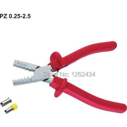 PZ 0.25-2.5 GERMANY STYLE SMALL CRIMPING PLIER Insulated and non-insulated ferrules