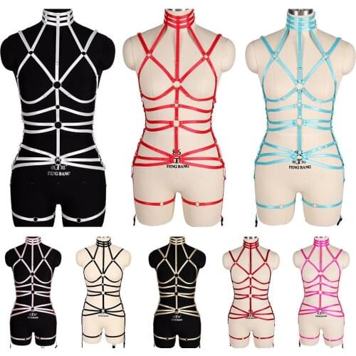 Adjustable Stocking Suspenders Belt Erotic Lingerie Punk Sword Belt Women Sexy Lingerie Set Elastic Dance Party Harness Bra Cage