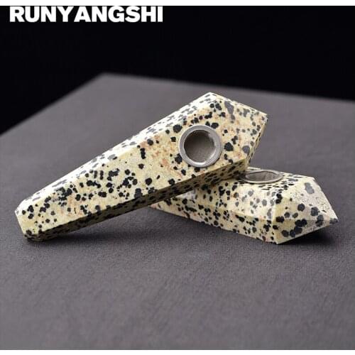 Runyangshi 1pcs Natural Crystal Smoking Pipe Strainer Quartz Stone Spot Healing Wand High Quality
