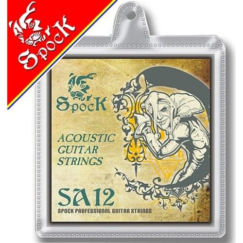Spock SA12 Silver Plated Acoustic Guitar Strings Silver Plated Copper Alloy Wound Stainless Steel Core 010-047 inch