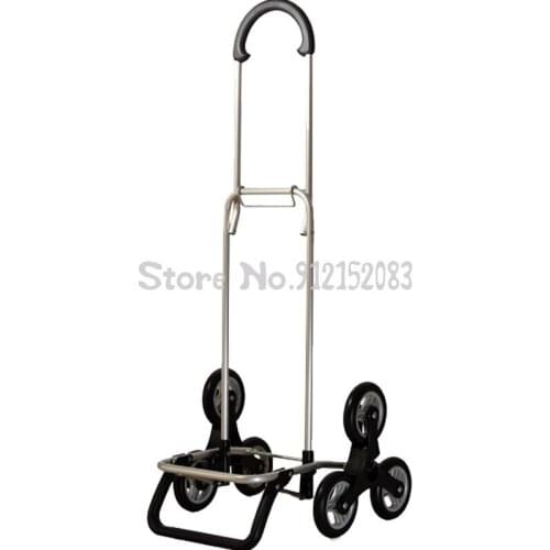 Climbing Six-wheel Shopping Cart Shopping Cart Small Cart Portable Full Folding Sports