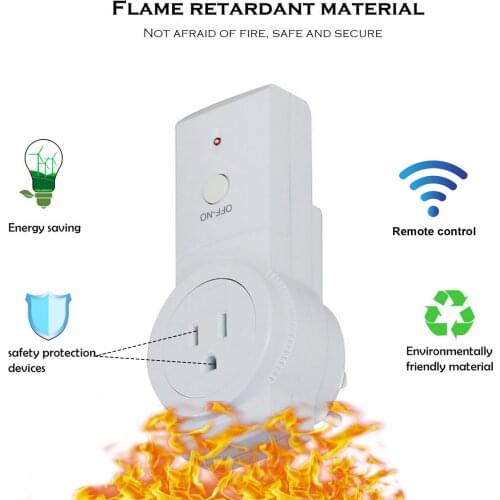 120V 15A Wireless Remote Control Smart Socket US French Plug Wall 433mhz Programmable Electrical Outlet Switch