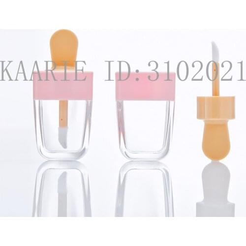 10/30/50pcs Lip Gloss Bottle Lip Glaze Tube Empty Pink Ice Cream Lipgloss Tube Packaging Material Makeup DIY Lip Glaze