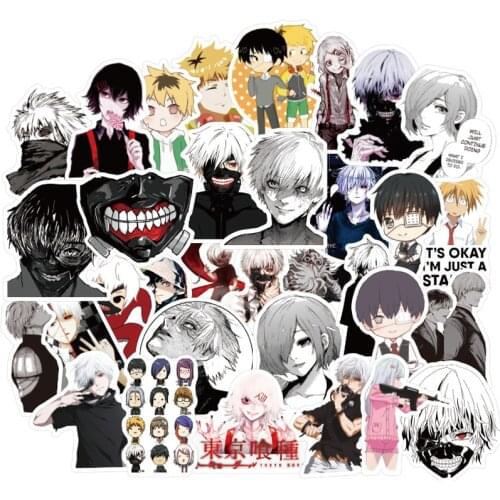 10/30/50pcs/Set Anime Tokyo Ghoul Cartoon Stickers For Mobile phone cover Refrigerator Computer Guitar Car Motorcycle Notebook