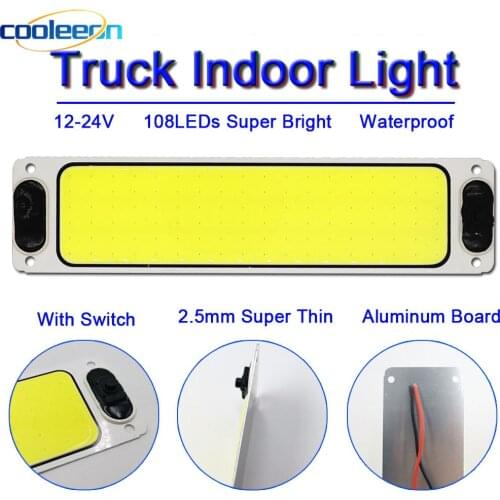 2pcs 12V 24V Car Truck Indoor Light COB LED Reading Lamp 30W Super Bright for Car Lighting Brake Lights Head Lamps 250x60mm