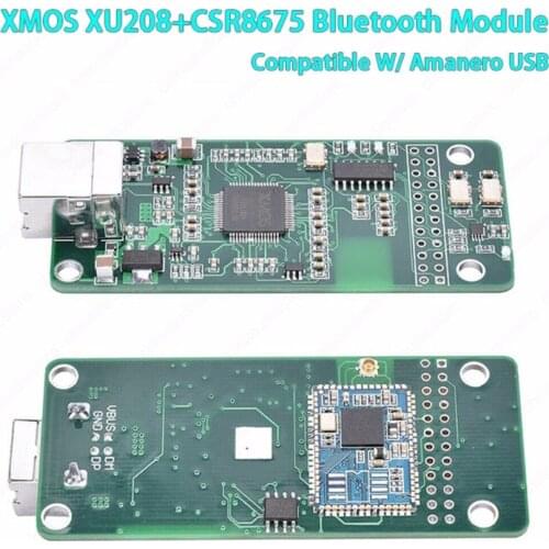 2019 XMOS XU208 Asynchronous USB Module W/ CR8675 Bluetooth 5.0 APTX USB Interface For DSD DAC AK4497 ES9083 Compatible Amanero
