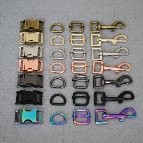 50 Set 15mm 20mm 25mm 32mm DIY Metal Adjustable Buckle Webbing Belt Handbag Bag Pet Product Durable Adjuster 7 Colors 4S-LXK