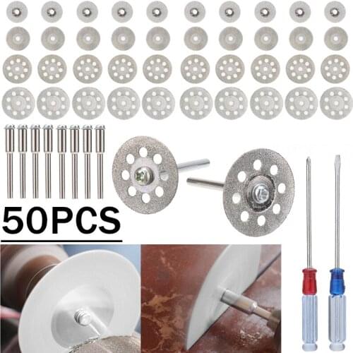 50pcs Diamond Cutting Wheels Mini Cutting Discs Metalworking Tool For Rotary Die Grinder Metal Cut Off Discs Abrasive Tools