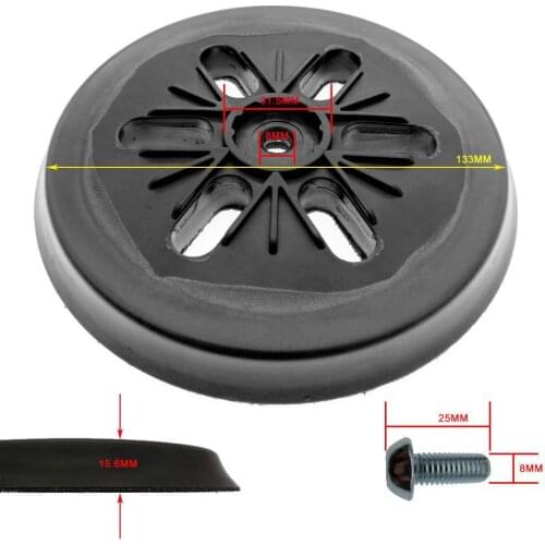 6" 6 Hole Black Disc Electric Polishing 150mm Sandpaper Disk Short Hook Ping Gou Disc