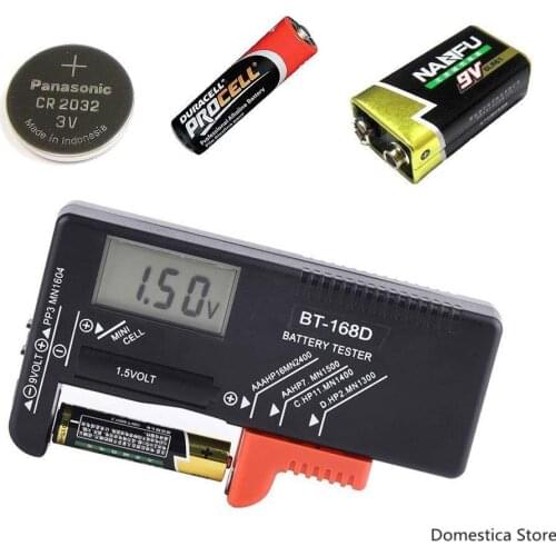 BT168D Digital Battery Capacity Tester LCD BT-168D Checker Batteries 11x4x2.4 cm Battery Voltage Tester Checking Cell Meter